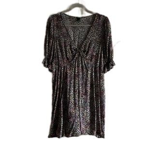 Wild Fable Women's Puff Short Sleeve Floral Mini Dress